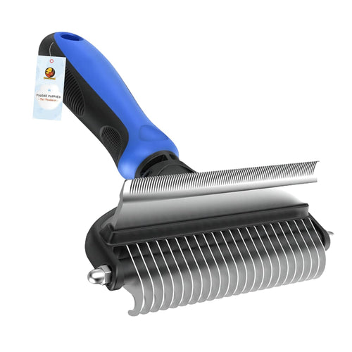 Foodie Puppies 2-in-1 Dematting Tool Undercoat Rake Deshedding Brush