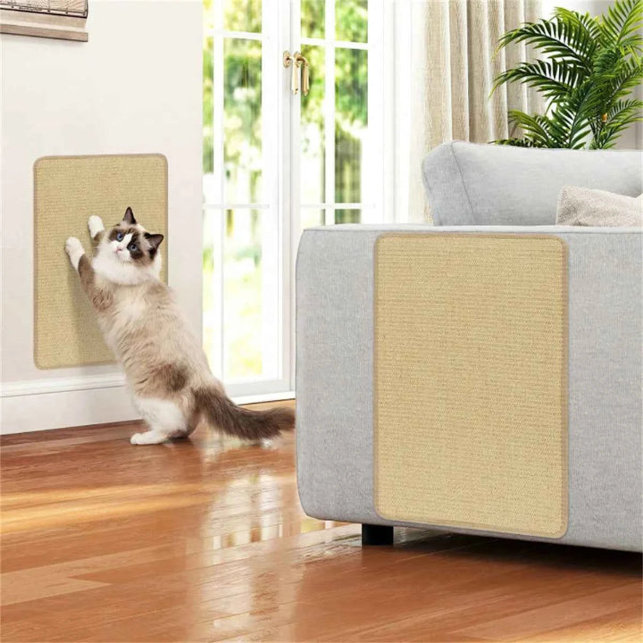 Natural Sisal Cat Scratching Mats (6-Pack) - Anti-Slip Protector
